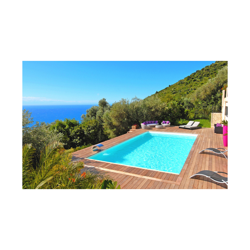 Piscine Bois Luxe Rectangulaire avec Escalier droit 520x320x131cm