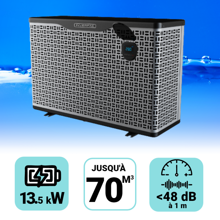 Pompe à chaleur Platinium Boost 13.5 kW pour piscine de 20-70m3