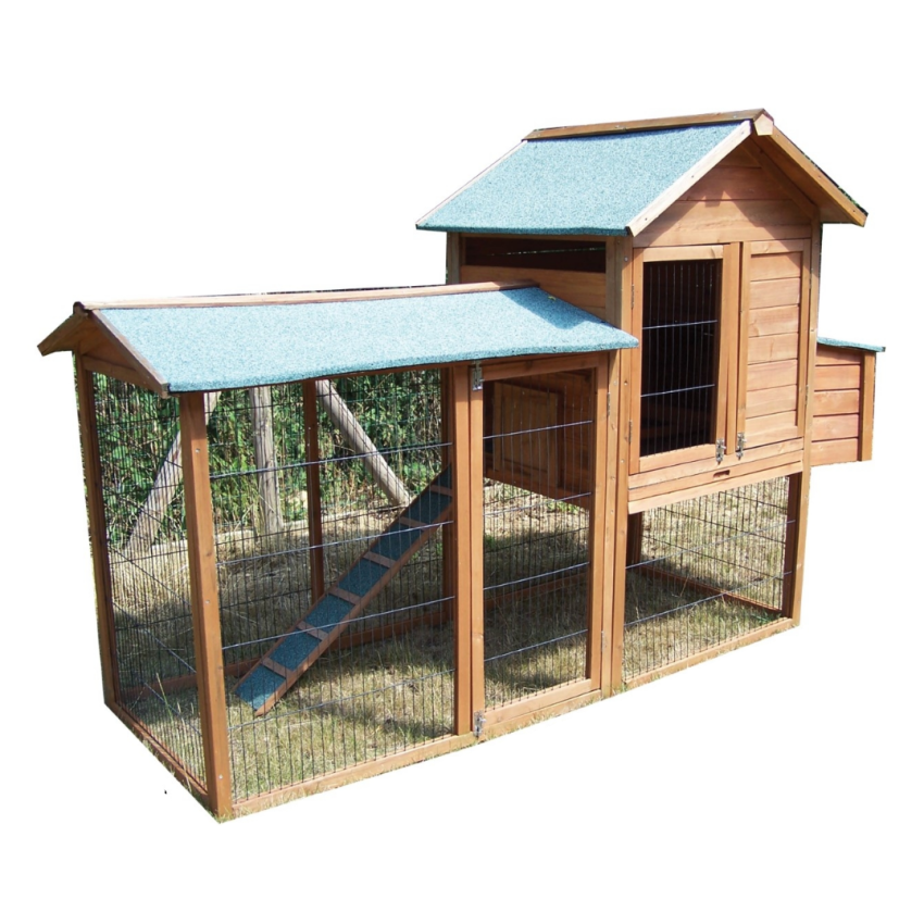 Poulailler en bois pour 5/8 poules 227x94x151cm