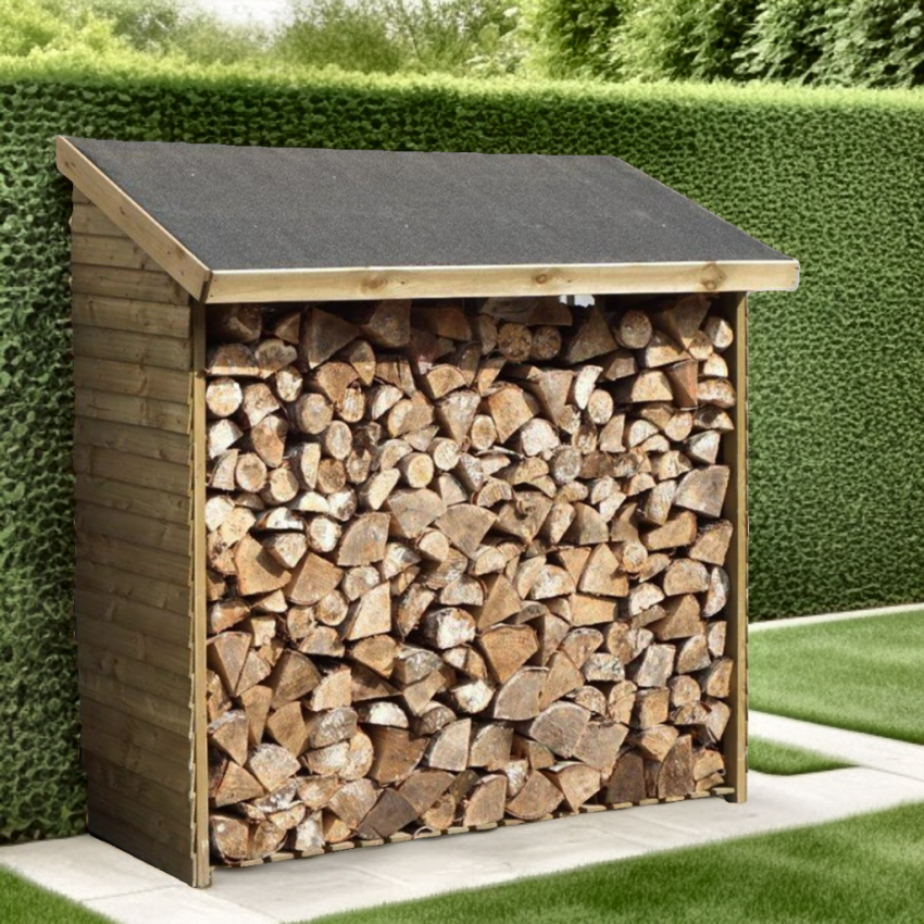 Abri Range Bûches Mural 188 x 86/65 x 187/163 cm