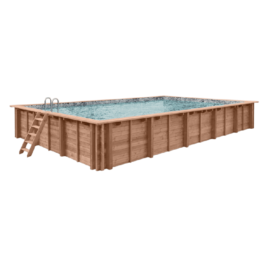 Piscine Bois PRESTIGE Rectangulaire SPARK 350x270x70cm Liner Relief 3D