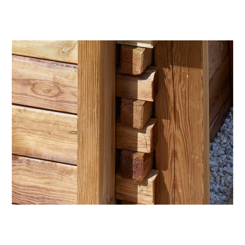 Piscine bois MAEVA Rectangulaire avec Escalier droit 650x350x150m