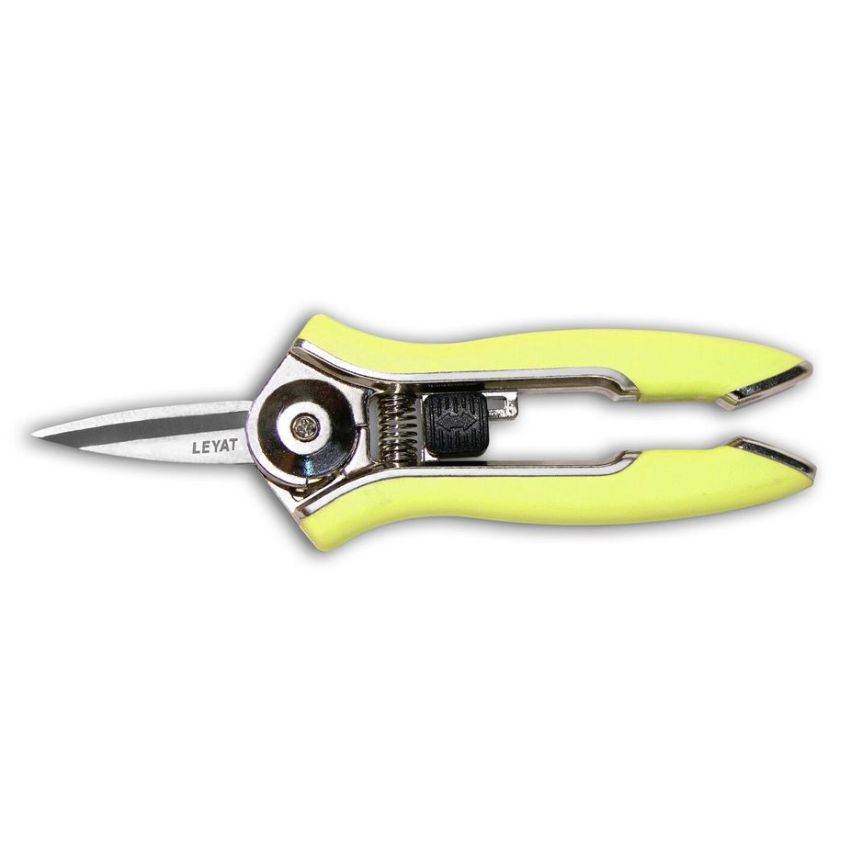 Petit secateur Jaune LEYAT Lame Droite HAPPY LINE