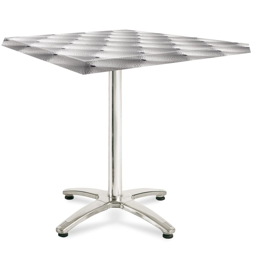 Table Carrée 2 Personnes 70 x 70 x 71 cm Décor Cabaret Blanc