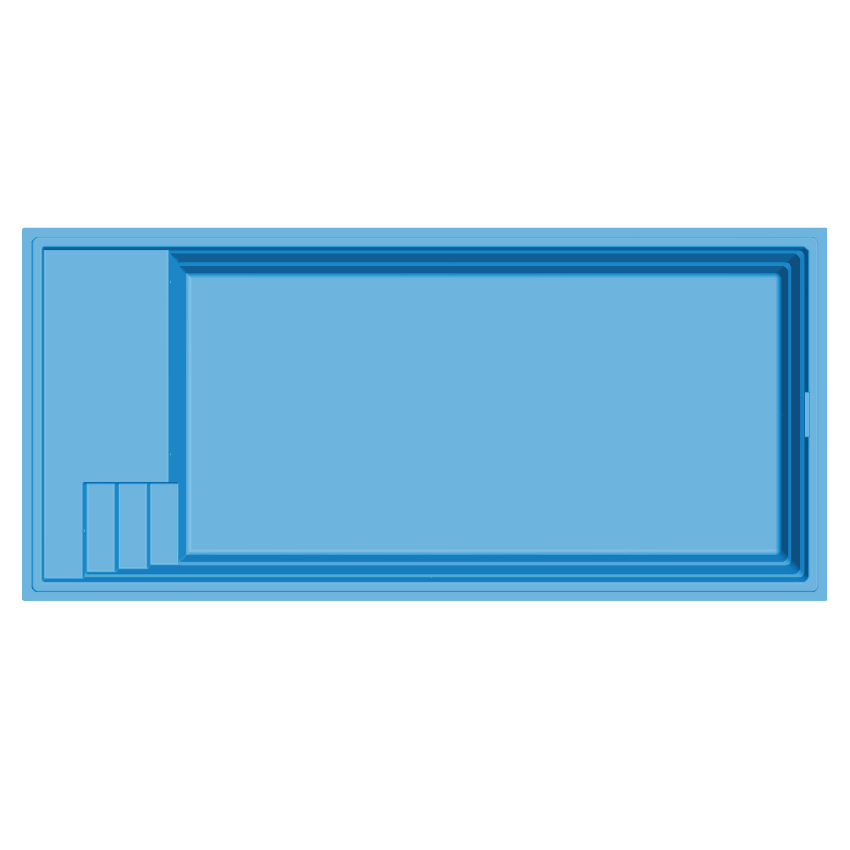 Piscine Coque 7.95 x 3.60 x 1.50 m TECH