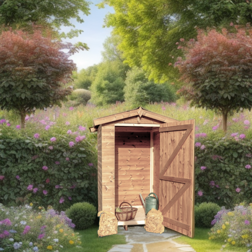 Abris en bois massif avec plancher 1.96 m2 