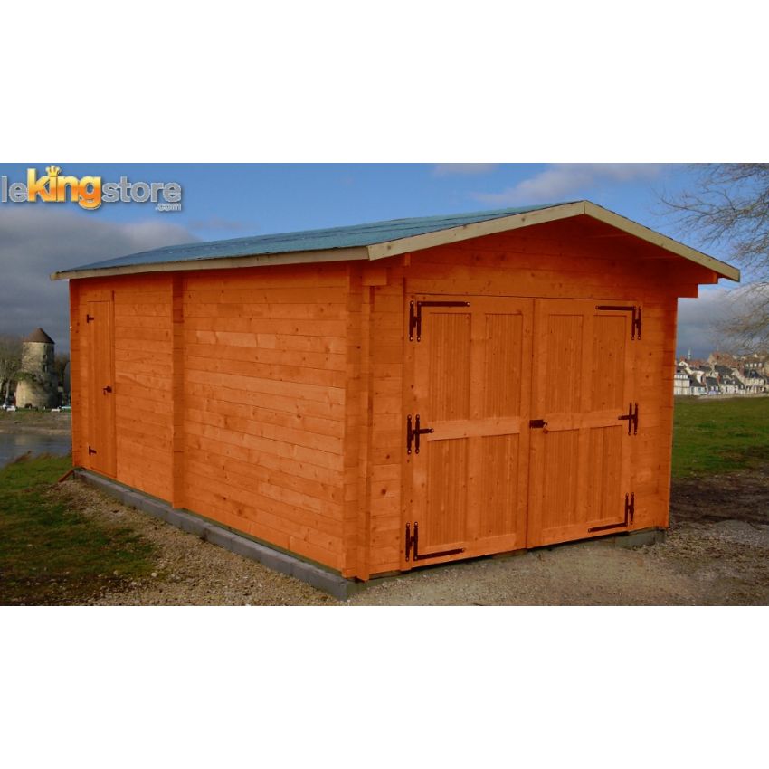 Garage en Bois 19.03 m² VECTURA 42mm L 350 x P 620 cm 