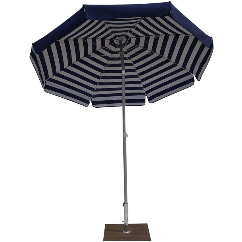 Parasol  VENEZIA Coton 200/8 cm Blanc et Bleu