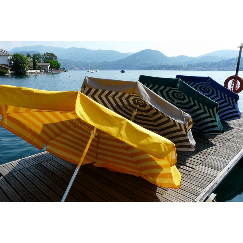 Parasol  VENEZIA Coton 200/8 cm Blanc et Bleu