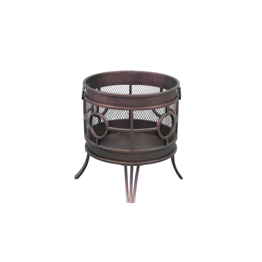 Brasero Rond VESUVE Acier Bronze ⌀48x52cm