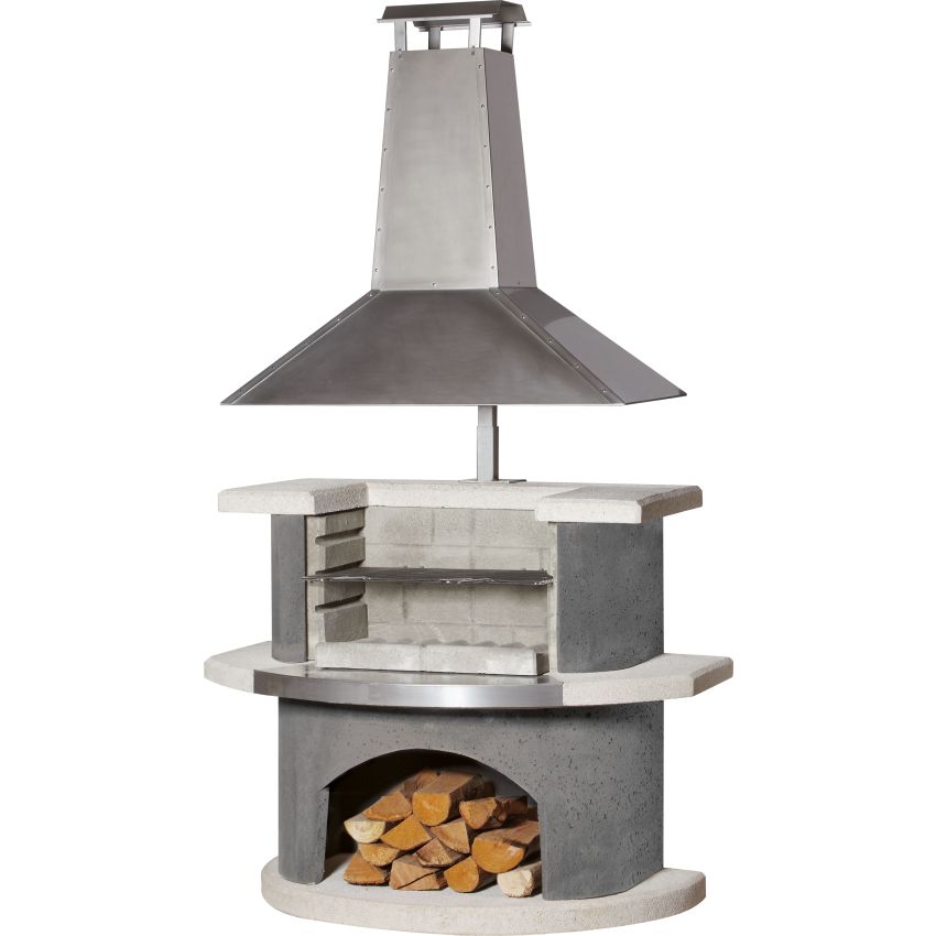 Barbecue ZURICH en Béton Anthracite 110x65x197cm