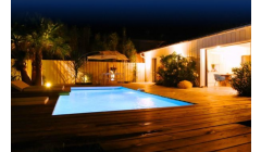 Piscine Bois  Rectangulaire LENNY Avec Escalier Droit  720x400x145 cm 