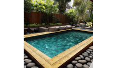 Piscine Bois Rectangulaire Luxe 620x420x145 cm Pierre de Bali