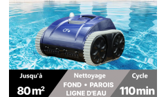 Robot piscine Fond Paroi Ligne d'eau ORCA 200 Sans Fil