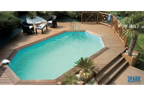 piscine bois d argent allongee en kit 610x400x130 cm au meilleur prix sur notre site internet lekingstore com lekingstore