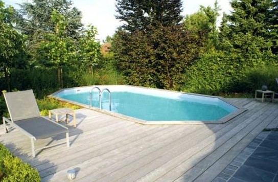 Piscine Bois Sunwater 490 X 300 X 120 Cm Liner Beige Au Meilleur