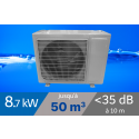 Pompe à chaleur EcoPac 8.7 kW pour piscine de 40-50m3 + bâche de protection