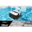 Robot piscine Fond,Parois et Ligne d'eau Accu XL PRO