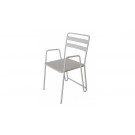 Lot de 2 chaises modernes métal Blanc BMI