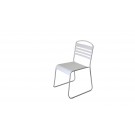 Lot de 2 chaises modernes métal Blanc NILS