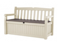 Coffre-banc de jardin beige en résine BOGOTA 265L 