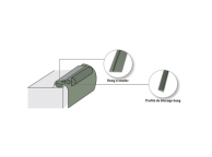 Profilé de blocage hung bobine 50 m - PVC gris clair