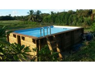 Kit Piscine Bois Hors Sol Rectangulaire Luxe 420 x 320 x 145 cm