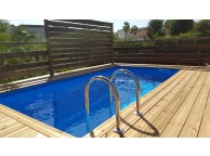 Piscine bois UBBINK AZURA 505x350x126cm Liner Bleu