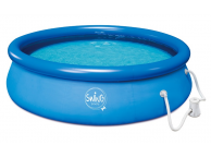 Piscine gonflable ronde Bleue ⌀ 244 x h. 76 cm avec filtre a cartouche 