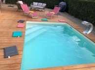 Kit Piscine Bois Rectangulaire avec escalier  Luxe 420 x 320 x 131 cm
