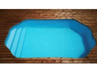 Piscine Bois Lucci Octogonale allongée avec Escalier 415x265x131 cm