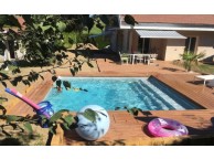 Piscine Bois carrée avec Escalier SPARK CAPRI 420X420x145 cm