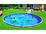 Piscine Acier Ronde Azuro aspect Bois ⌀550x120cm