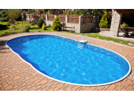 Piscine Azuro Acier avec Cadre en Bois 9.1x4.6x1.2m