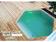 Piscine Bois Diamant Ronde avec Escalier ⌀360x131cm