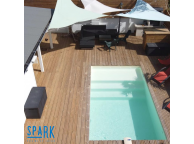 Kit Piscine Bois Hors Sol Rectangulaire avec escalier et banquette Luxe 520 x 320 x 131 cm