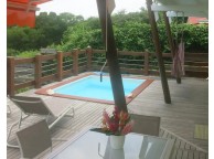 Piscine Bois carrée avec Escalier et Plage immergée SPARK Anna 520x520x145 cm