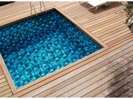 Piscine Bois carrée Tropicana 320x320x145 cm Pierre de Bali