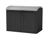 Coffre de jardin - Multifonctions - 2000L - NOIR - Toit bombé 