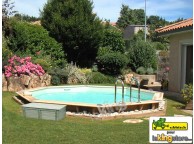 Piscine bois UBBINK OCEA 510x120cm Liner Sable