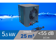 Pompe à chaleur Heatermax Compact 5.5 kW pour piscine de 25m3