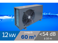 Pompe à chaleur Heatermax Inverter 12 kW pour piscine de 20-60m3
