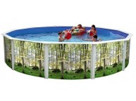 Piscine Ronde BOSQUE Acier 350 x H 120cm 