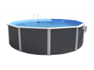 Piscine acier ronde CANARIAS ANTHRACITE 460 x 120 cm