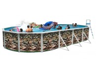 Piscine Allongee MUR Acier 640cm x 366cm x H 120cm 