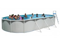 Piscine Allongee OVALADA Acier 550cm x 366cm x H 120cm + Kit d'ete 