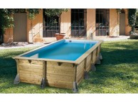 Piscine bois UBBINK AZURA 505x350x126cm Liner Sable 