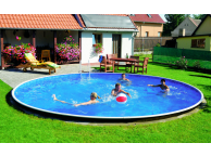 Piscine Acier Ronde Azuro Aspect Bois D4.6x1.2m 