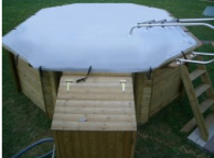 Bâche à barres pour piscine ronde octogonale Ø 360 cm