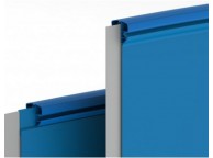 Rails supérieurs Combi Bleu pour piscine acier de 12.0 x 6.0 m